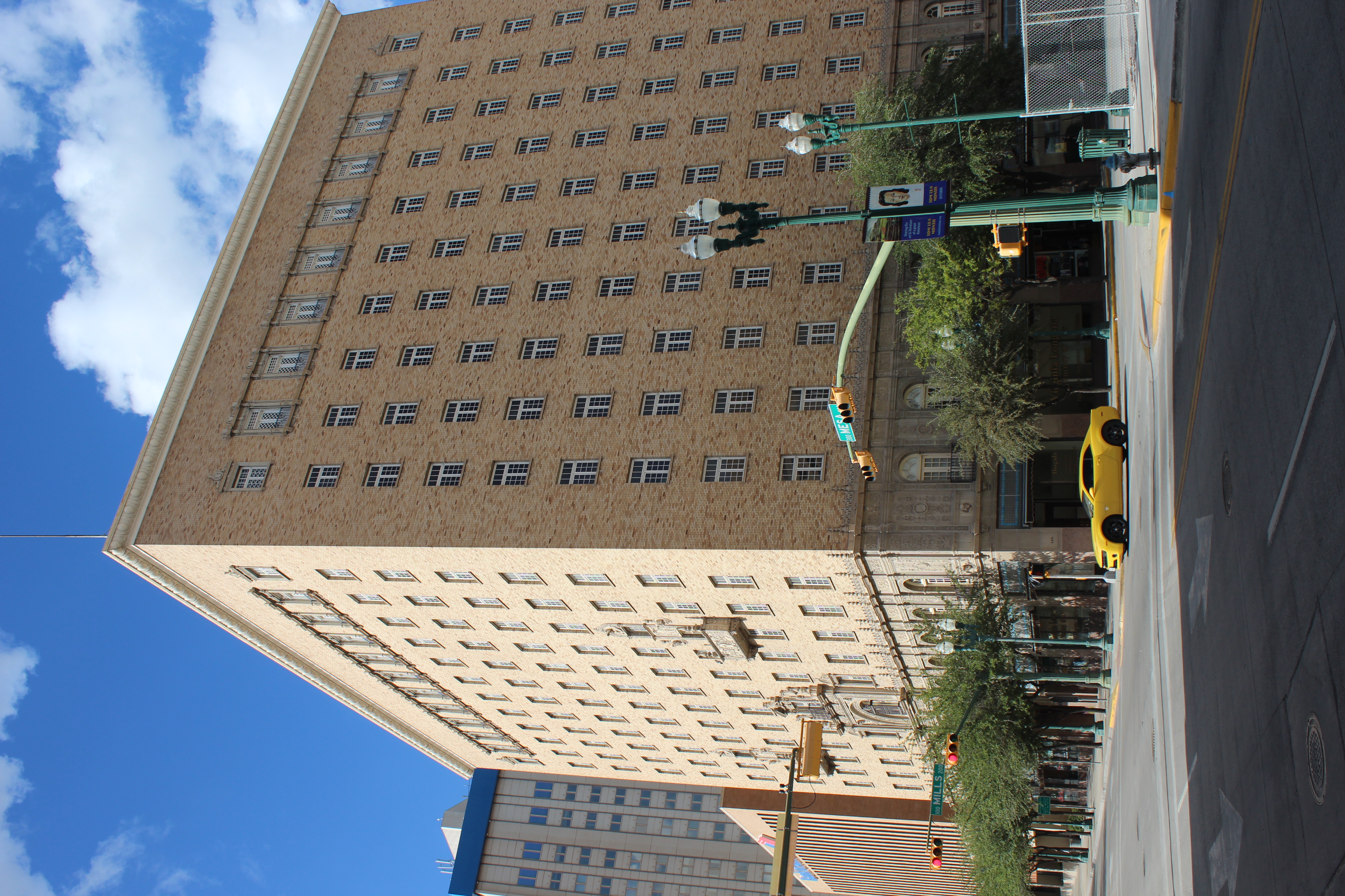The Cortez Building — formerly the Hotel Cortez and Hotel Orndorff, an eleven-story 1926 Trost-designed landmark facing San Jacinto Plaza.
