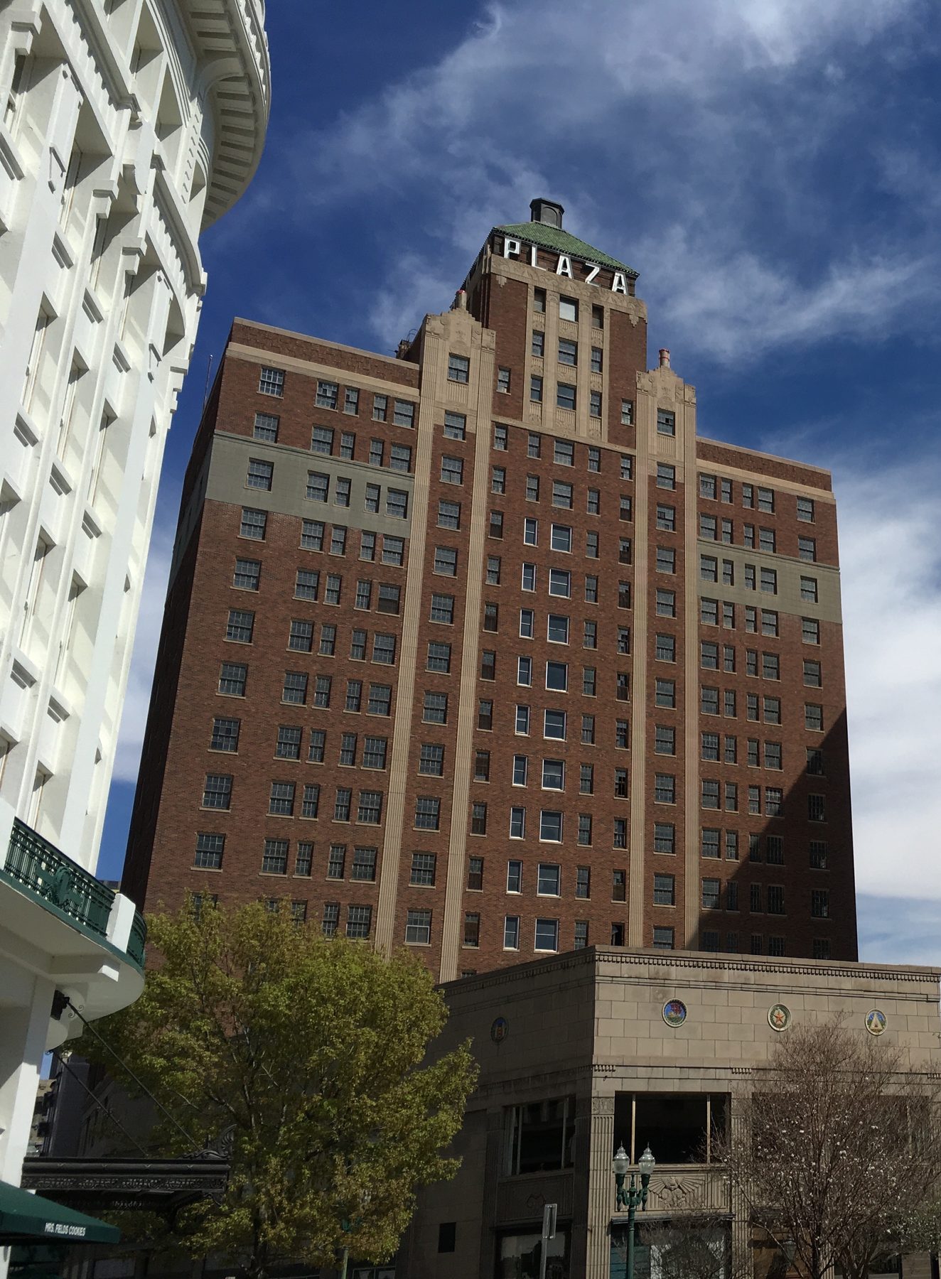 The Plaza Hotel in El Paso — restored Art Deco landmark designed by Henry Trost for Conrad Hilton in 1930.