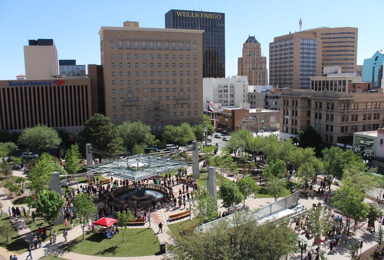 Anchored neighborhood retail in El Paso — representative of the Crossroads portfolio.